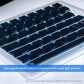 Frost Blue Metal Feature 61 Keys PBT Doubleshot Side Legends Keycaps Set Cherry Profile for Cherry MX Keyboard